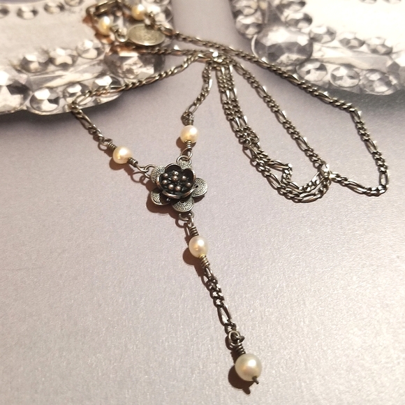 YVONE CHRISTA Sterling Pearl Necklace - Picture 6 of 7